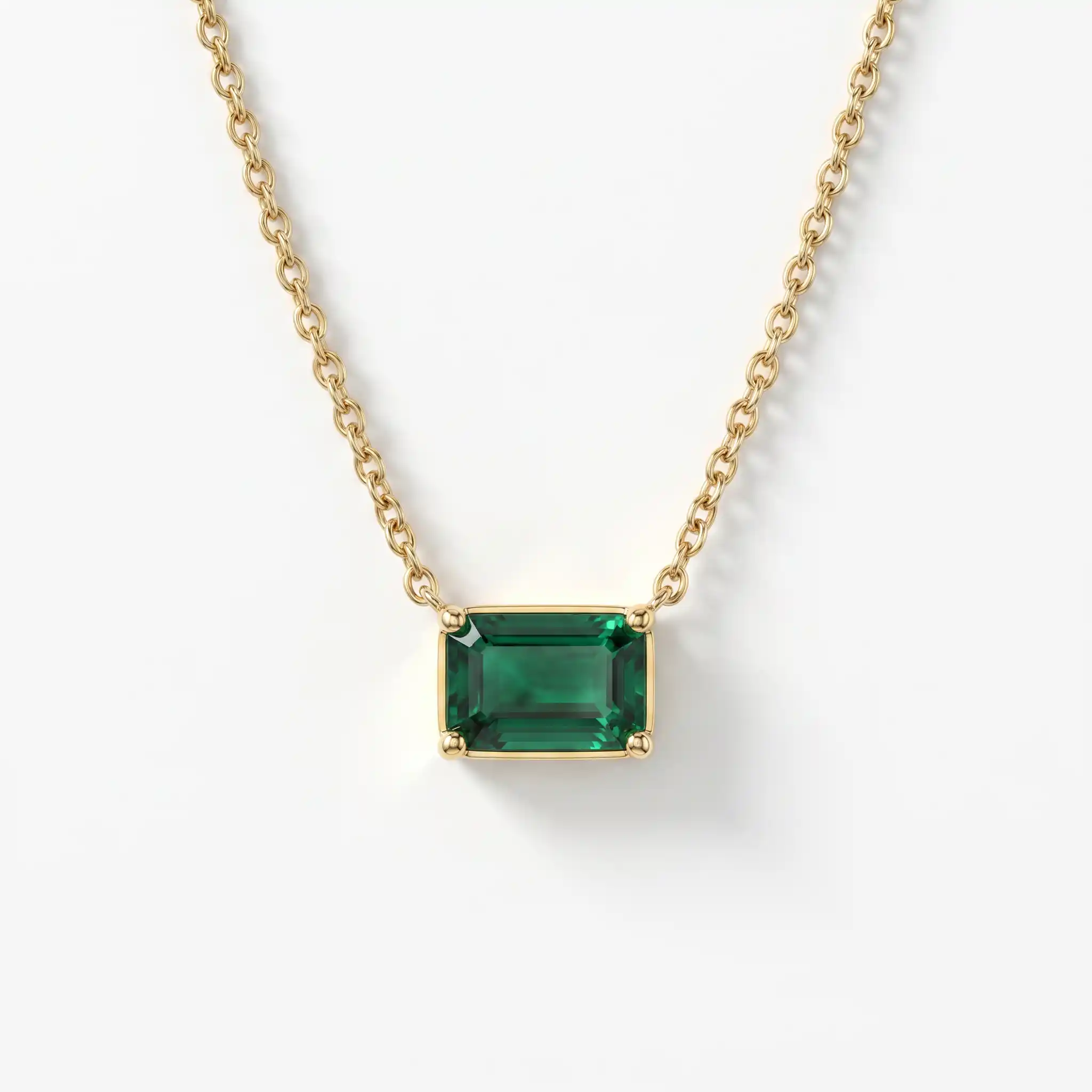 Emerald East-West Pendant
