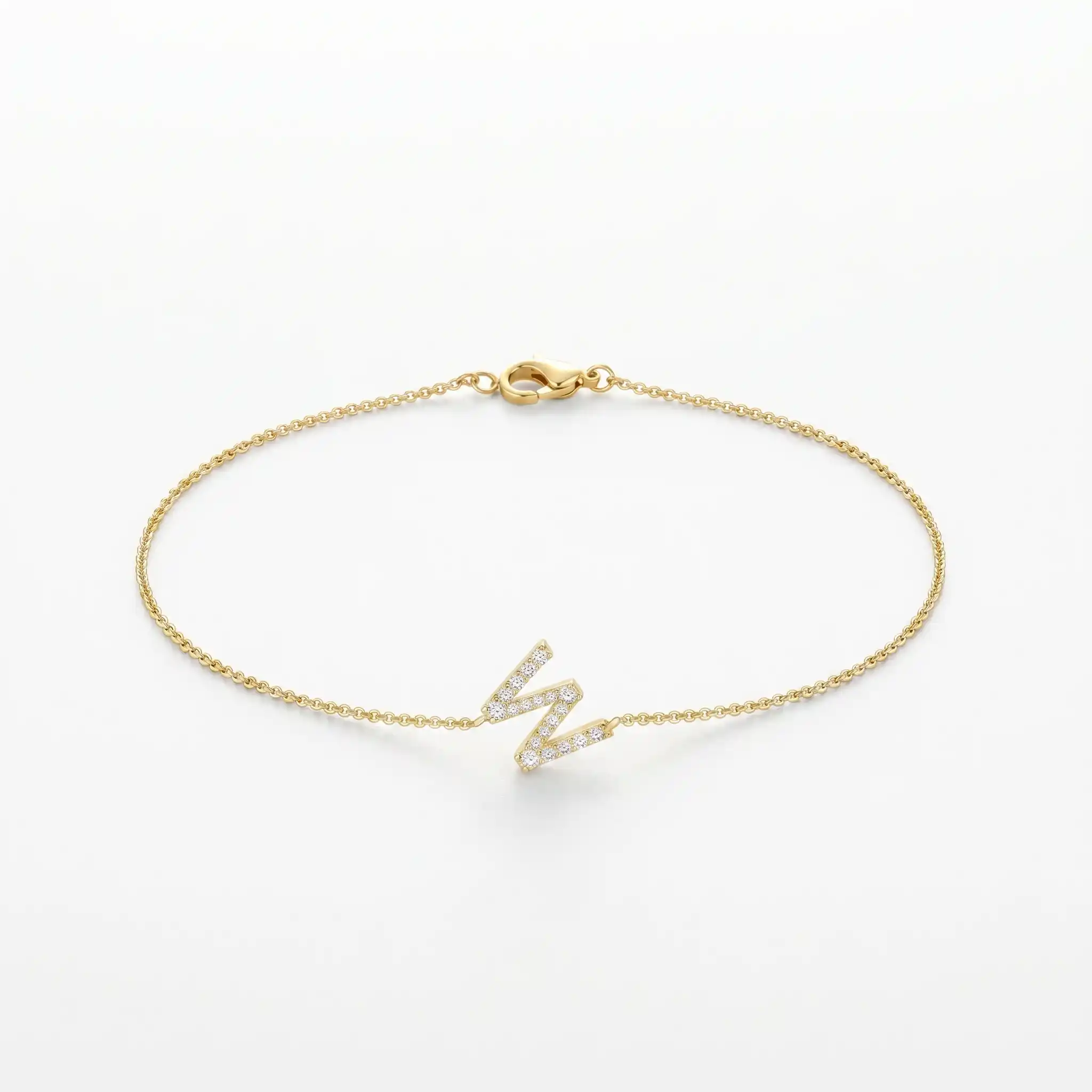 Initial 'W' Bracelet