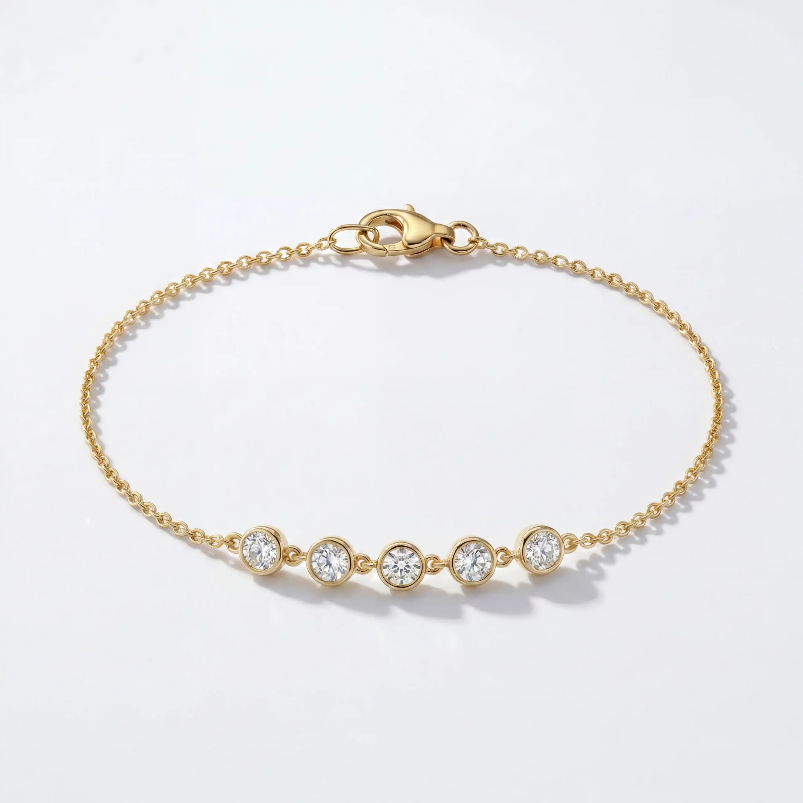 Five-Stone Bezel Bracelet